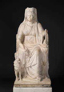 Portrait of a Woman as Cybele, ca. 50 AD (marmor)